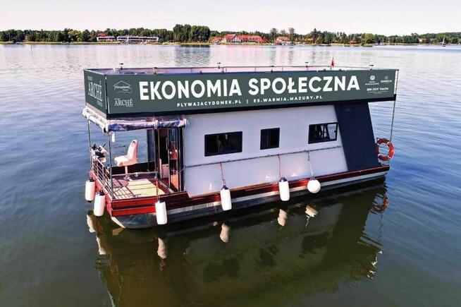 Houseboat Pływający Dom. Cube Mini Max. Katamaran