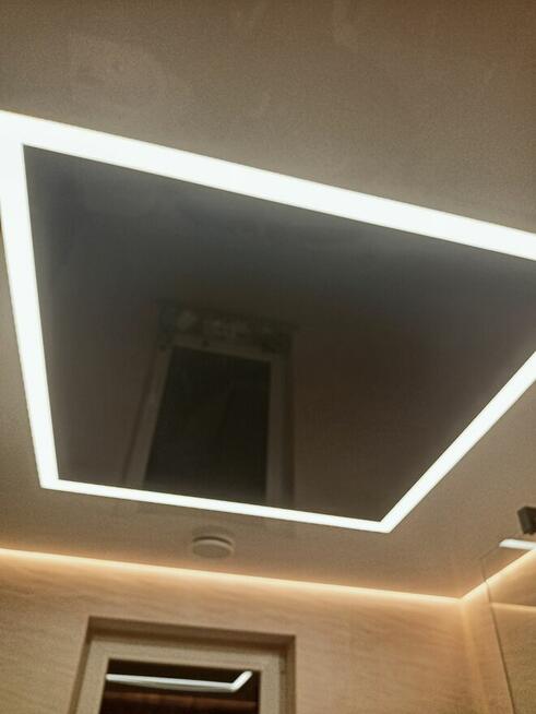 Sufity napinane, oświetlenie szynowe, linie LED