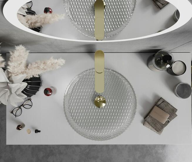 UMYWALKA szklana NABLATOWA okrągła 40x40 cm Glamour