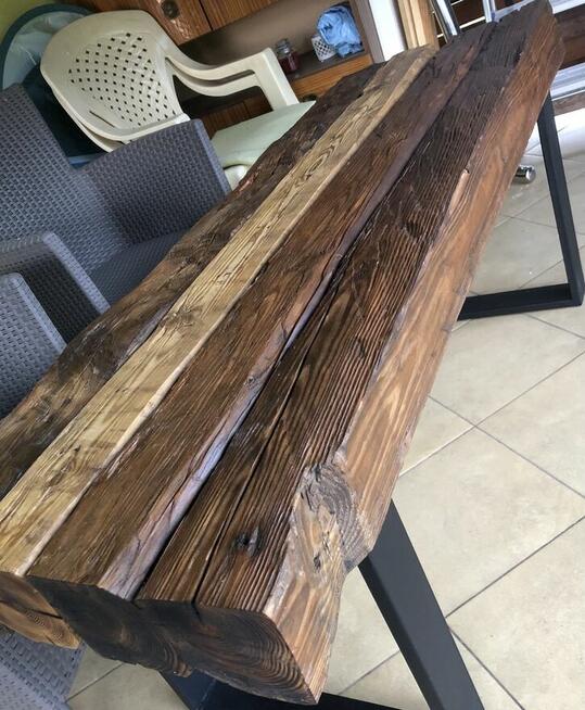 Stolik kawowy stare bale reczna robota loft industrial