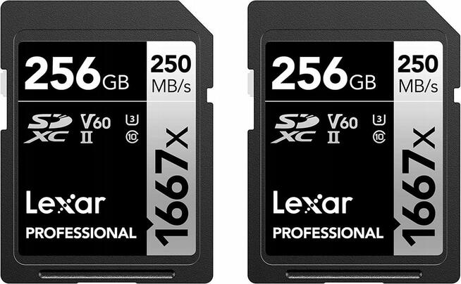 Lexar Professional 2-pak 2x256 GB 250/120 MB/s 4K