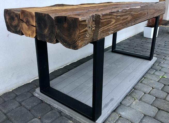 Stolik kawowy stare bale reczna robota loft industrial