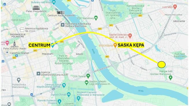 Saska Kępa obok i park. Bezpośrednio fajne 2 pok.