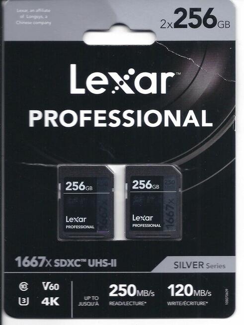 Lexar Professional 2-pak 2x256 GB 250/120 MB/s 4K
