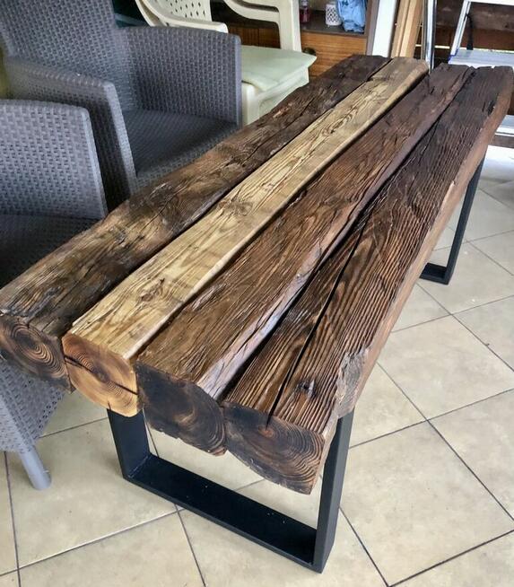 Stare belki szczotkowane drewno ciosane loft/ industrial