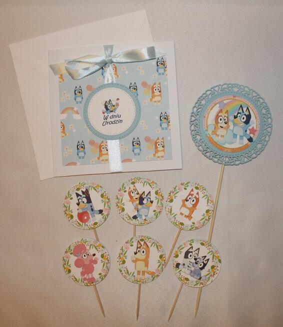 Zestaw dekoracji dla dzieci z pieskami Blu i Bingo Bluey