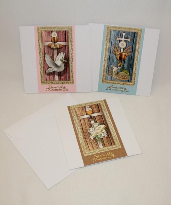 Kartka w pudełku na Pierwszą Komunię Świętą 3 wzory