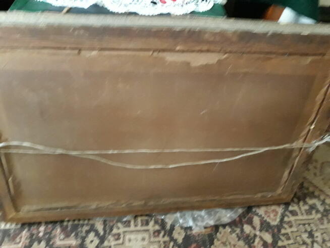 obraz swiety // św. rodzina 58x100.cm szklo -grub.ramy 5 cm