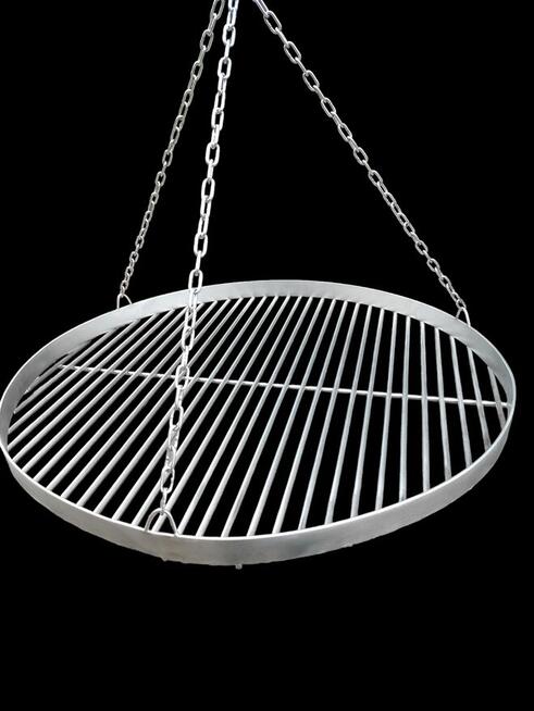 Grill ogrodowy trójnóg z stali nierdzewnej