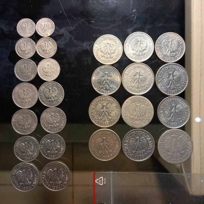 monety obiegowe 1949 - 1988 PRL 26 sztuk całość 2 zł jagody