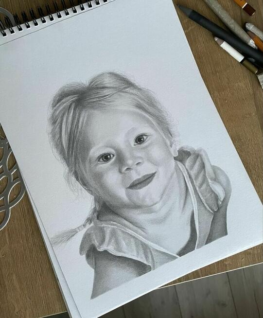 Portret, szkic ołówkiem