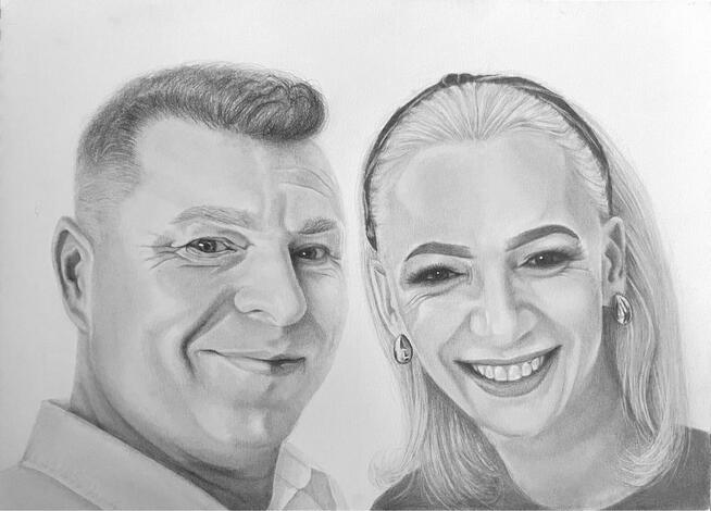 Portret, szkic ołówkiem