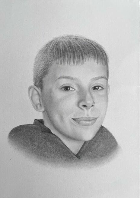 Portret, szkic ołówkiem