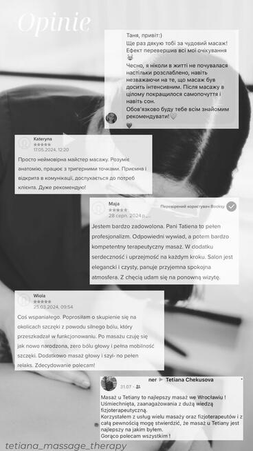 Masaż terapeutyczny/klasyczny 160/180 1h. ‚Trzebnicka ul.