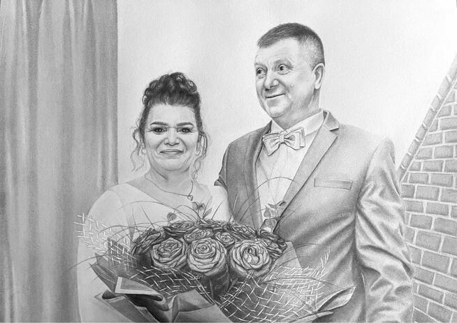 Portret, szkic ołówkiem