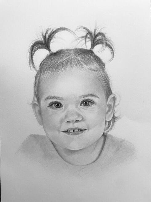 Portret, szkic ołówkiem