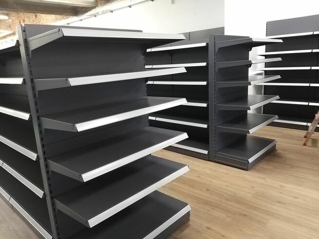 Regał sklepowy szczytowy, regał metalowy czołowy, L800mm