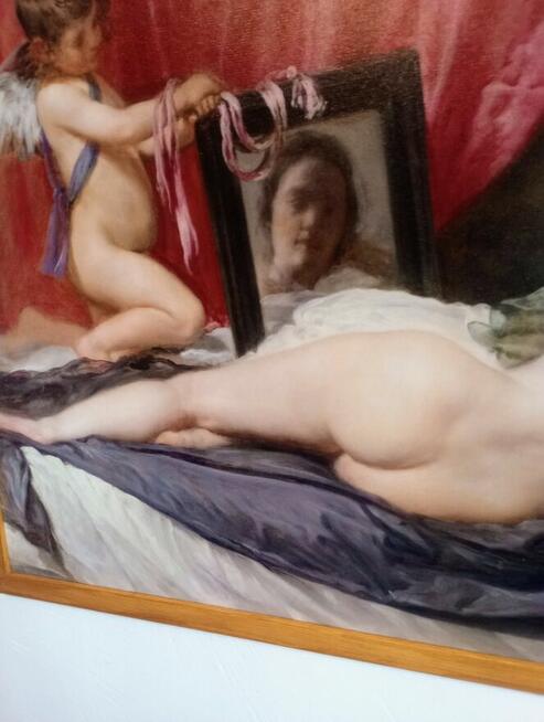 Obraz na płótnie - Wenus z lustrem - Diego Velázquez , 50x70cm