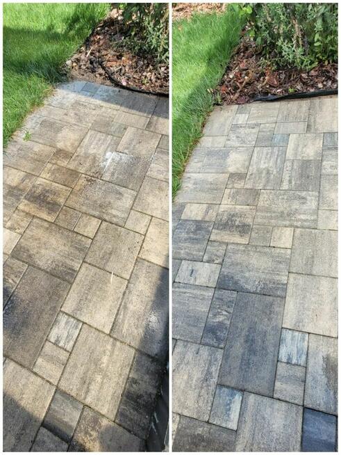 Mycie kostki brukowej