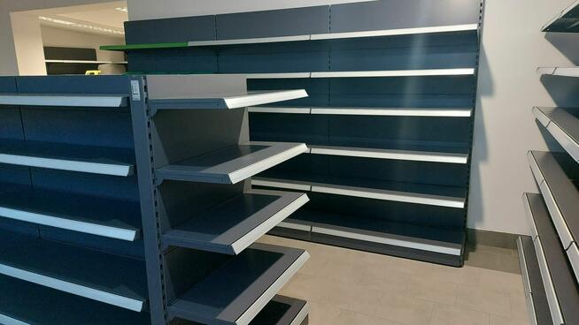 Regał sklepowy szczytowy, regał metalowy czołowy, L1000mm