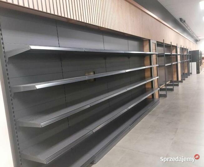 Regał sklepowy przyścienny Mago, regał metalowy L1000mm