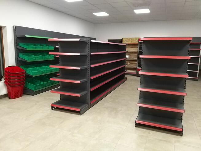 Regał sklepowy gondola, regał metalowy Mago, L1000mm