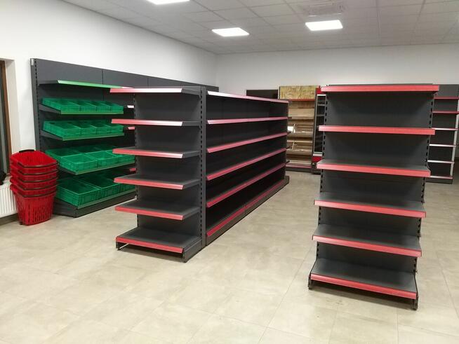 Regał sklepowy gondola, regał metalowy Mago, L1250mm