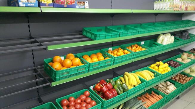 Rama pochylona 15° na skrzynki na warzywa, L1000, G-600