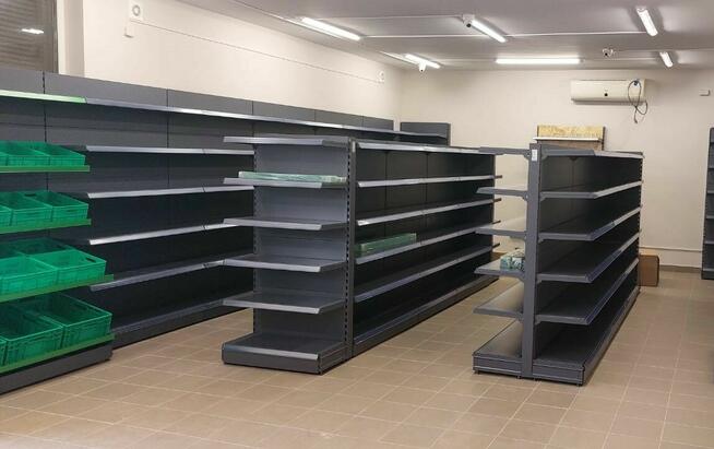 Regał sklepowy gondola, regał metalowy Mago, L1000mm