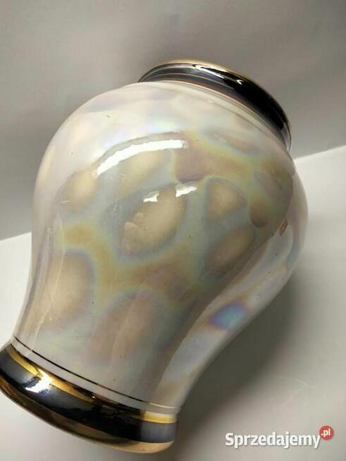 Wazon sygnowana porcelana ,kobalt ,złoto, masa perłowa