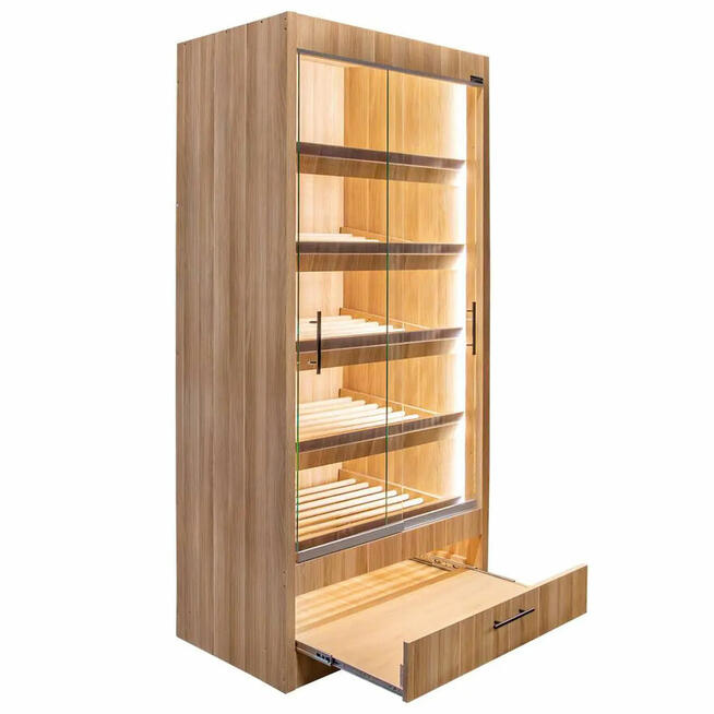 Regał piekarniczy z szybą, 100cm, półki drewniane