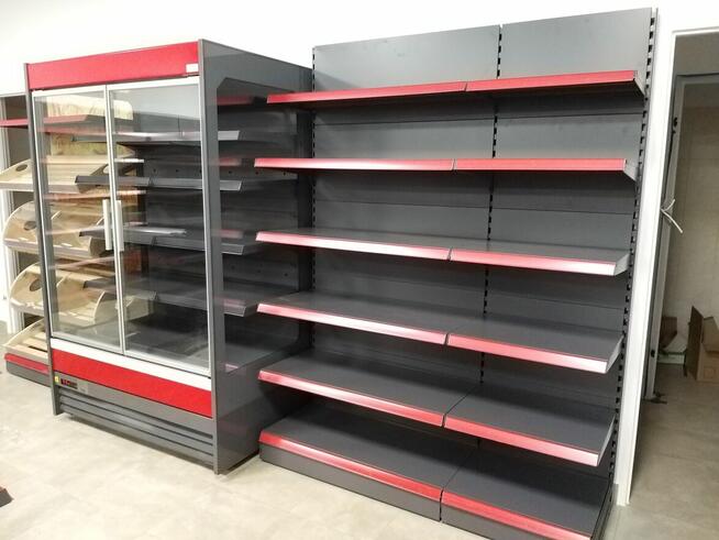 Regał sklepowy przyścienny Mago, regał metalowy L1000mm