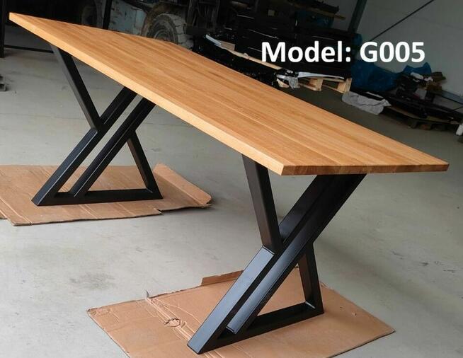 Stół, loft, industrialny, dąb, metal