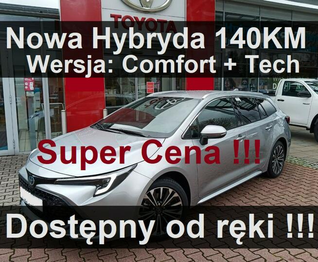 Toyota Corolla Nowa Hybryda 140KM 1,8 Pakiet Tech Comfort Kamera Dostępny  - 1434zł