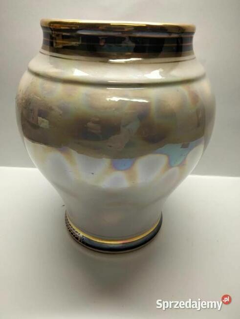 Wazon sygnowana porcelana ,kobalt ,złoto, masa perłowa