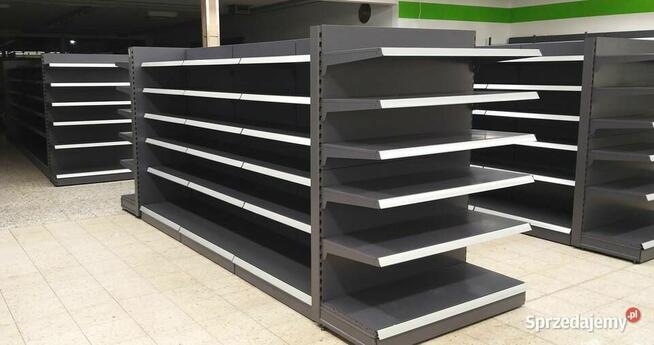 Regał sklepowy gondola, regał metalowy Mago, L1250mm