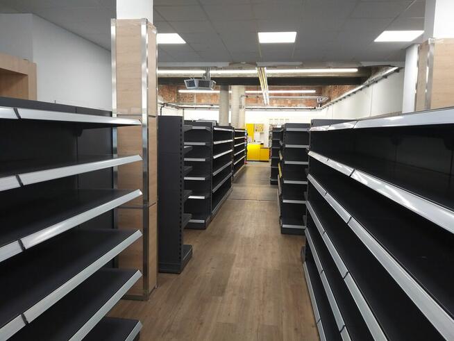 Regał sklepowy gondola, regał metalowy Mago, L1250mm