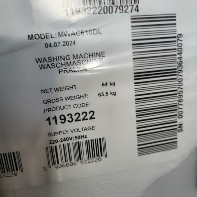 Pralka amica nie uzywana z gwarancją