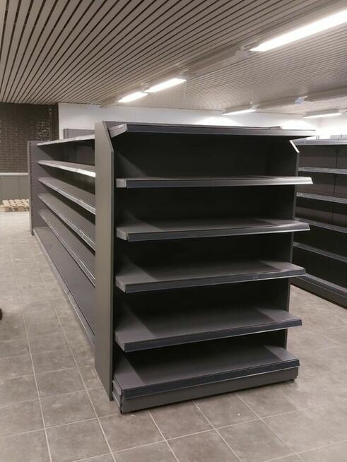 Regał sklepowy szczytowy, regał metalowy czołowy, L1000mm