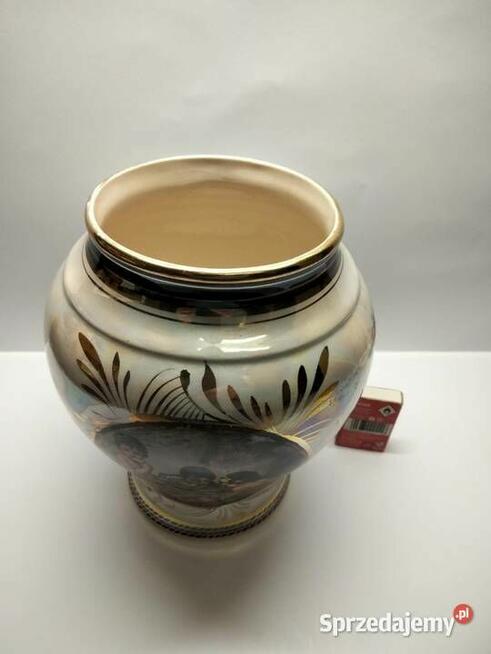 Wazon sygnowana porcelana ,kobalt ,złoto, masa perłowa
