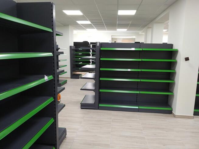 Regał sklepowy gondola, regał metalowy Mago, L1000mm