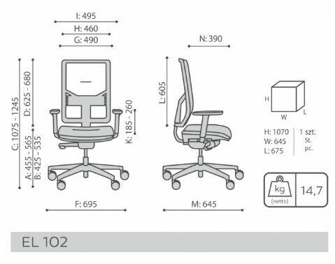 Fotel Bejot fotel obrotowy krzesło biurowe do biur szkół dom