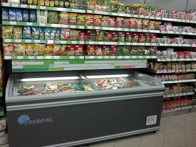 Regał sklepowy przyścienny nad zamrażarką, L1000