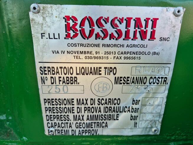 Wóz asenizacyjny Bossini beczka