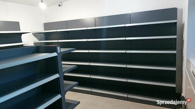 Regał sklepowy przyścienny Mago, regał metalowy L1000mm