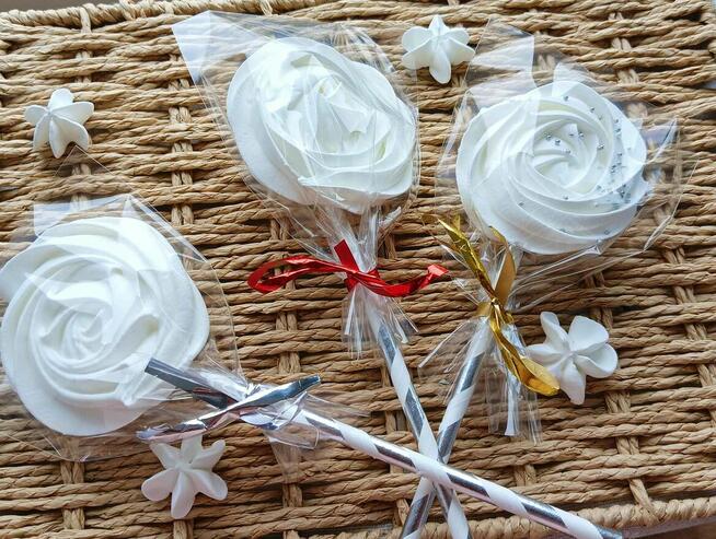 Lizaki bezowe podziękowania komunia wesela urodziny prezent