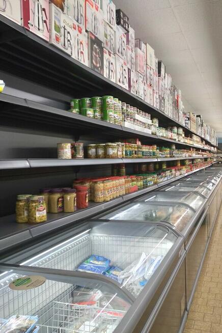 Regał sklepowy przyścienny nad zamrażarką, L1000