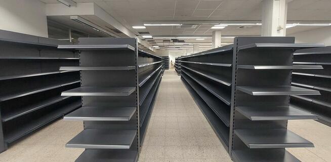 Regał sklepowy gondola, regał metalowy Mago, L1250mm