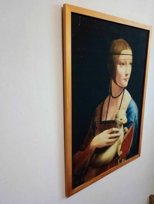 Obraz na płótnie - Dama z gronostajem, Leonardo, 50x70cm
