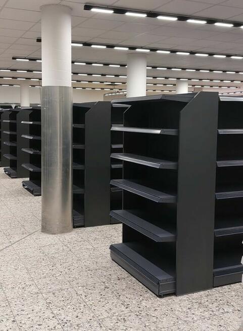 Regał sklepowy szczytowy, regał metalowy czołowy, L1000mm